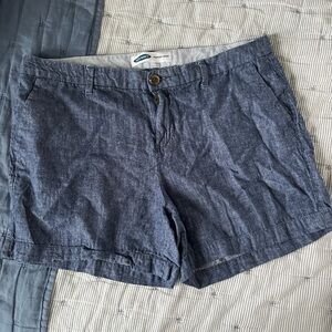 Old Navy Denim Blue Women's Linen Bermudas